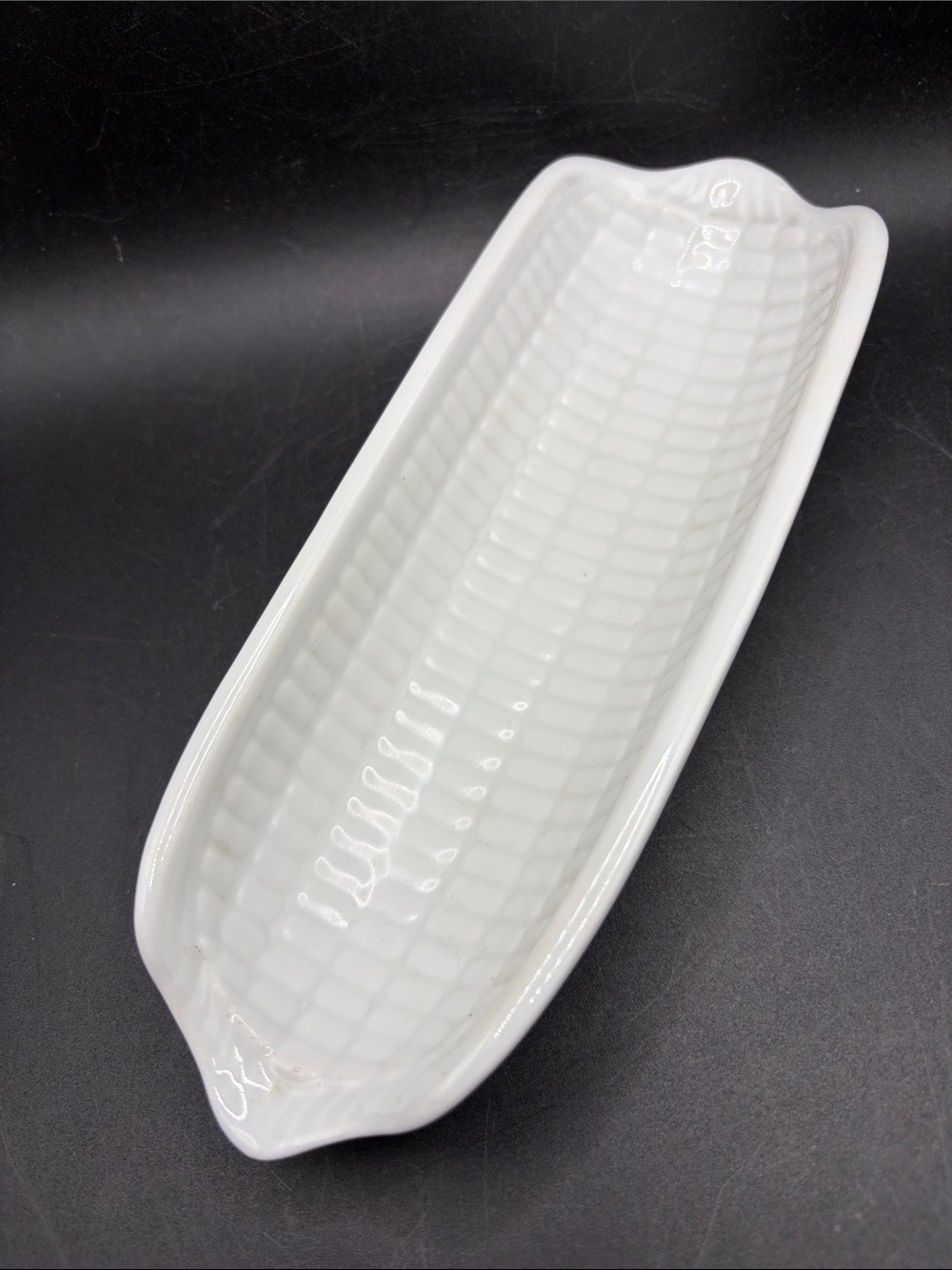Dansk Portugal Vintage Corn on the Cob White Ceramic Serving Plate Dish Catchall